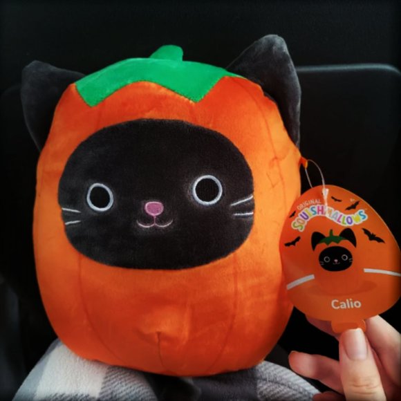 Squishmallows Holiday New Squishmallows Calio The Pumpkin Cat 8 Plush Black Halloween 222